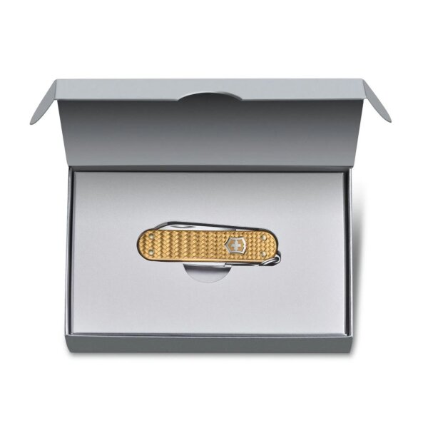 Victorinox Classic PRECIOUS ALOX Brass Gold Schweizer Messer Schlüsselanhänger