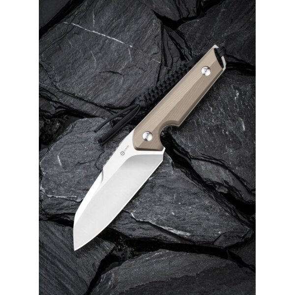 CIVIVI Kepler C2109B Fahrtenmesser 9Cr18MoV Stahl G10 Griff TAN