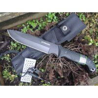 SCHRADE Frontier Messer SCHF52 Outdoormesser 1095 Stahl TPE-Griff Nylonscheide
