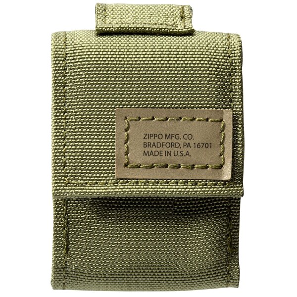 Zippo Black Crackle Green Pouch Geschenkset Sturmfeuerzeug