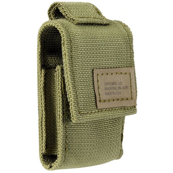 Zippo Black Crackle Green Pouch Geschenkset Sturmfeuerzeug
