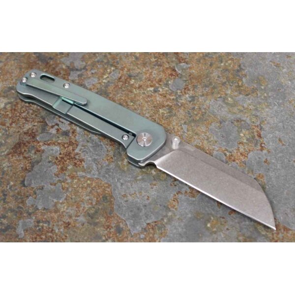 QSP Knife Penguin Messer Taschenmesser 154CM Stahl Titangriff grün