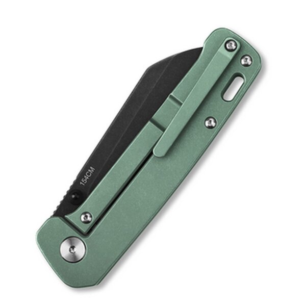 QSP Knife Penguin Messer Taschenmesser 154CM Stahl Titangriff grün schwarz
