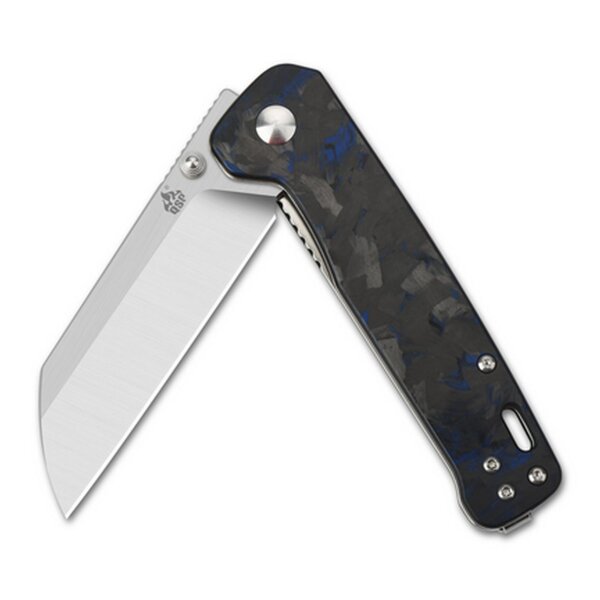 QSP Knife Penguin Messer Taschenmesser G10 Kohlefaser Griff D2 Stahl QS130TBL