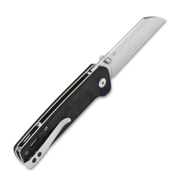 QSP Knife Penguin Messer Taschenmesser G10 Kohlefaser Griff D2 Stahl QS130TBL