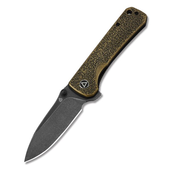 QSP Knife HAWK QS131-L Messer Taschenmesser 14C28N Stahl Messing Griff Folder