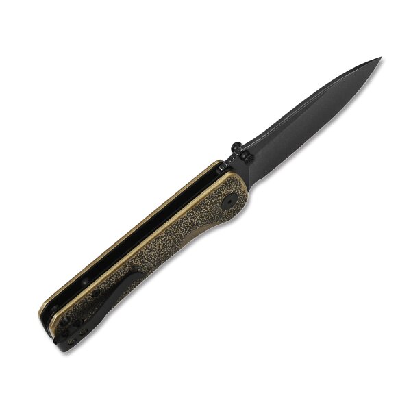QSP Knife HAWK QS131-L Messer Taschenmesser 14C28N Stahl Messing Griff Folder