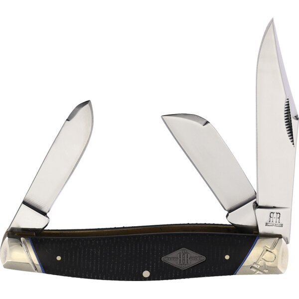 Rough Ryder Rider STOCKMAN BLACK MICARTA Messer Taschenmesser Kohlenstoffstahl