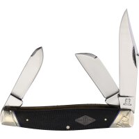 Rough Ryder Rider STOCKMAN BLACK MICARTA Messer...