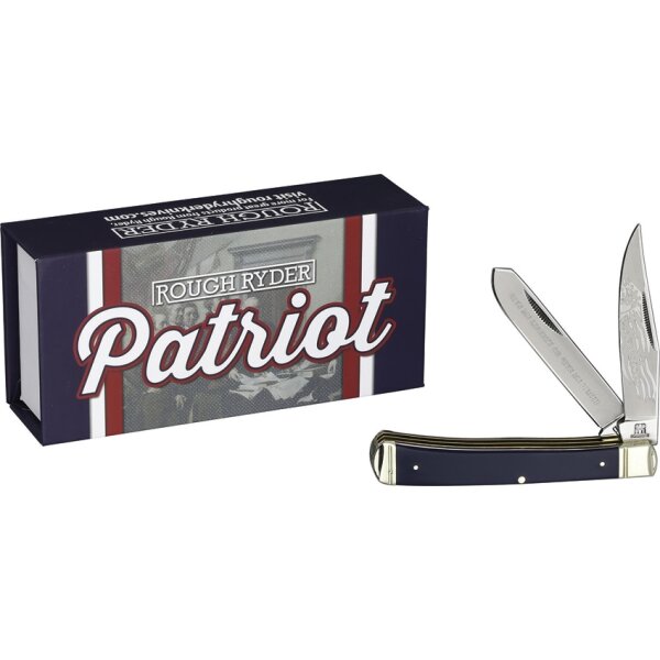 Rough Ryder Rider PATRIOT TRAPPER Messer Slipjoint 440 Stahl Kunststoffgriff