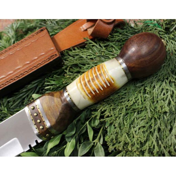 Marbles BURNT BONE BOWIE Jagdmesser Messer Knochen-, und Holzgriff