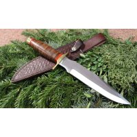 Marbles STACKED LEATHER BOWIE Messer Jagdmesser...