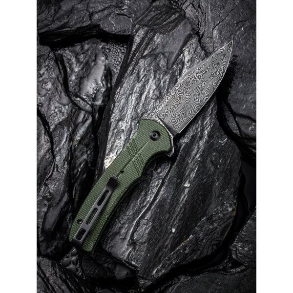 CIVIVI Cogent C20038D-DS1 Button Lock Flipper Damaststahl Micarta