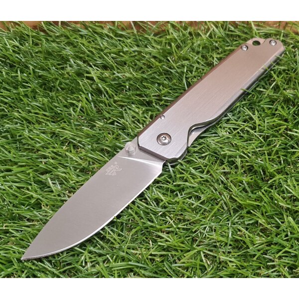 Sanrenmu Messer 7096LUC-SC Taschenmesser 12C27 Stahl 420 Edelstahlgriff Linerlock
