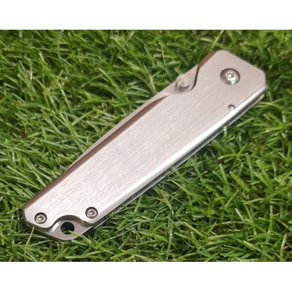 Sanrenmu Messer 7096LUC-SC Taschenmesser 12C27 Stahl 420 Edelstahlgriff Linerlock
