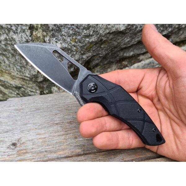 FoxEdge by FoxKnives ATRAX G10 Black Messer Flipper 8Cr13MoV Stahl