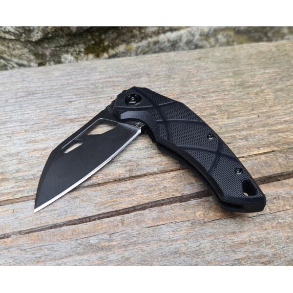 FoxEdge by FoxKnives ATRAX G10 Black Messer Flipper 8Cr13MoV Stahl