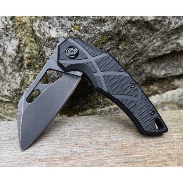FoxEdge by FoxKnives ATRAX G10 Black Messer Flipper 8Cr13MoV Stahl