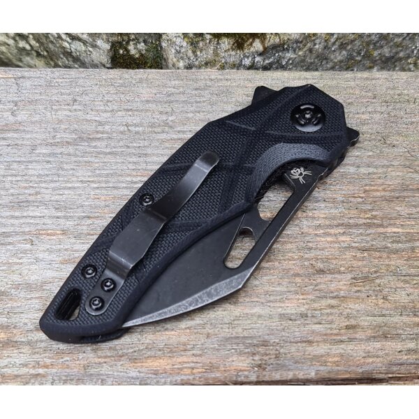 FoxEdge by FoxKnives ATRAX G10 Black Messer Flipper 8Cr13MoV Stahl