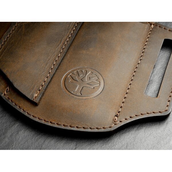 Böker Manufaktur Lederholster ED-Three Braun Nubukleder Holster Etui 09BO296