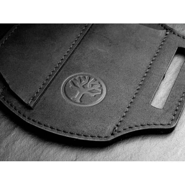 Böker Manufaktur Lederholster ED-Three Schwarz Nubukleder Holster Etui 09BO295