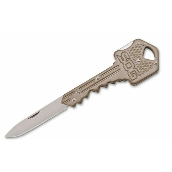 SOG Bronze Mini Messer in Schl&uuml;sselform Schl&uuml;sselanh&auml;nger Lockback 5Cr13MoV