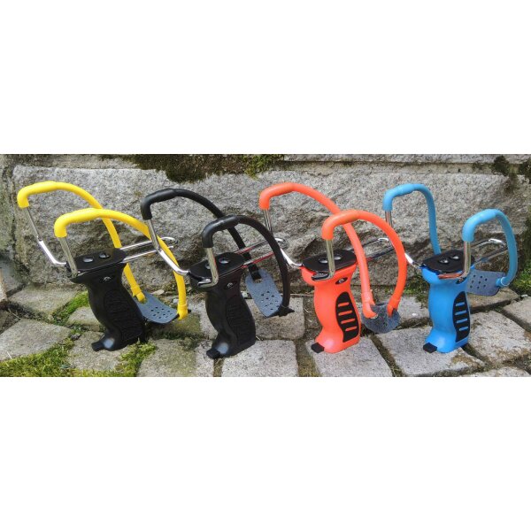 Steinschleuder Zwille mit Kugelmagazin Ersatzgummi Stahlkugeln versch. Farben