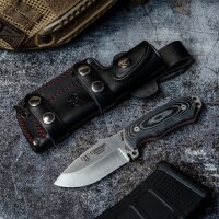 Cudeman Mini BV N695 Micarta Schwarz inkl. Lederscheide