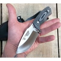 Cudeman Mini BV N695 Micarta Schwarz inkl. Lederscheide