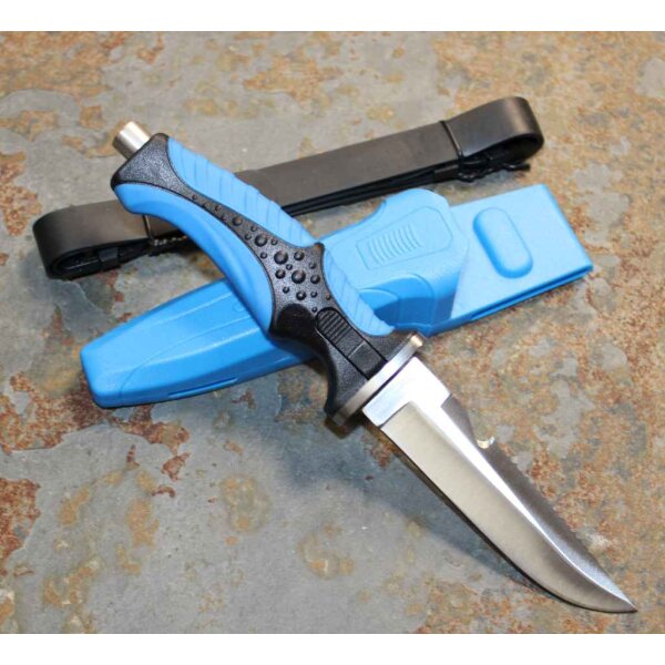 Albainox Nautilus Tauchermesser Notfallmesser mit Beinholster Diving Knife