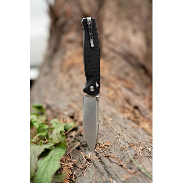 Real Steel Messer HUGINN BLACK Folder VG-10 Stahl G10 Griff Slide Lock