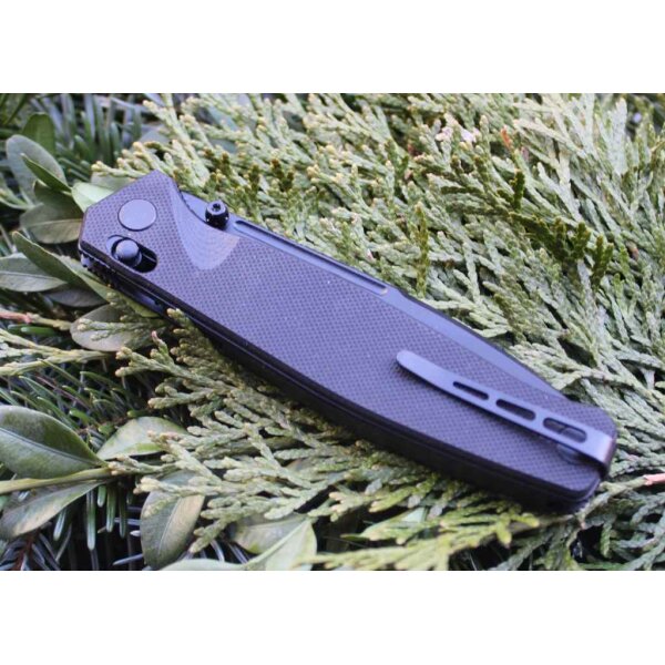 Real Steel HUGINN FULL BLACK Folder VG-10 Stahl G10 Griff Slide Lock