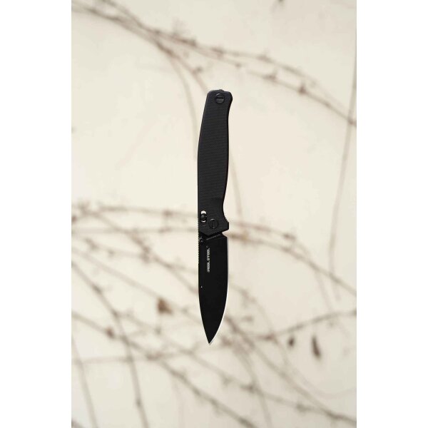 Real Steel HUGINN FULL BLACK Folder VG-10 Stahl G10 Griff Slide Lock