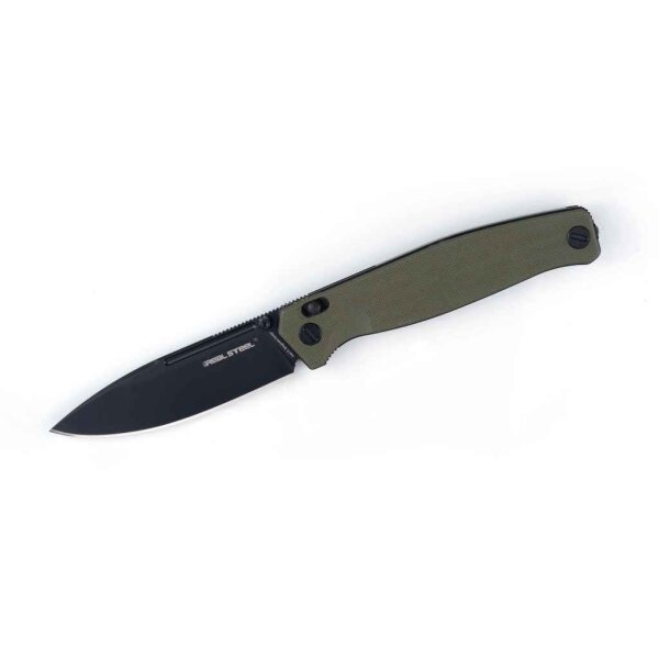 Real Steel HUGINN OD GREEN/BLACK Folder VG-10 Stahl G10 Griff Slide Lock