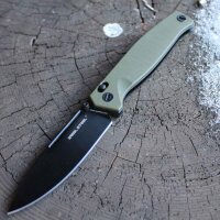 Real Steel HUGINN OD GREEN/BLACK Folder VG-10 Stahl G10...