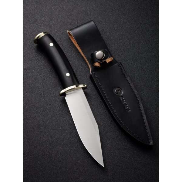 CIVIVI Teton-Tickler C20072-1 Messer Fixed Blade D2 Stahl G10 Griff Lederscheide