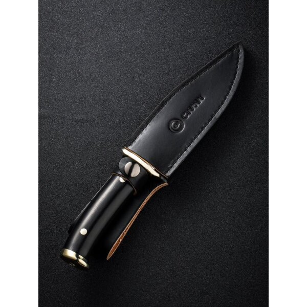 CIVIVI Teton-Tickler C20072-1 Messer Fixed Blade D2 Stahl G10 Griff Lederscheide