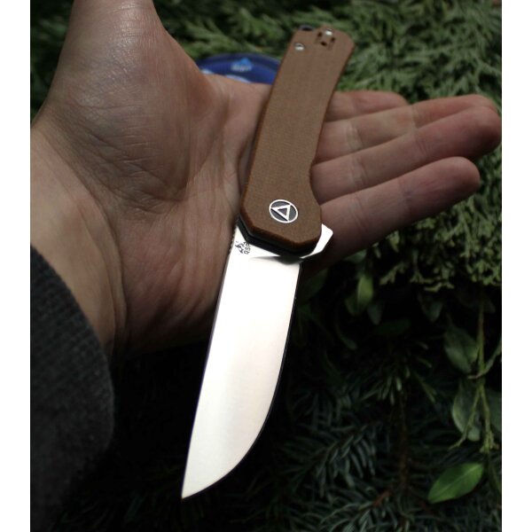 QSP Knife OSPREY QS139-A Messer Folder 14C28N Stahl Micartagriff BROWN
