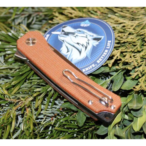 QSP Knife OSPREY QS139-A Messer Folder 14C28N Stahl Micartagriff BROWN
