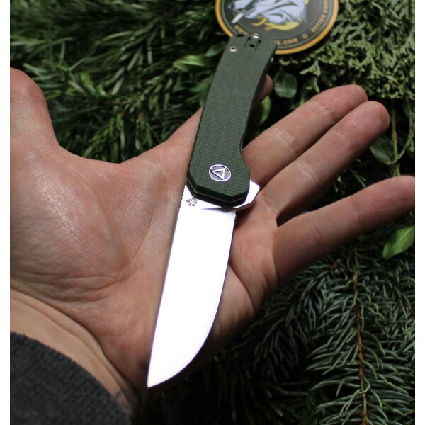 QSP Knife OSPREY QS139-C Messer Folder 14C28N Stahl Micartagriff GREEN