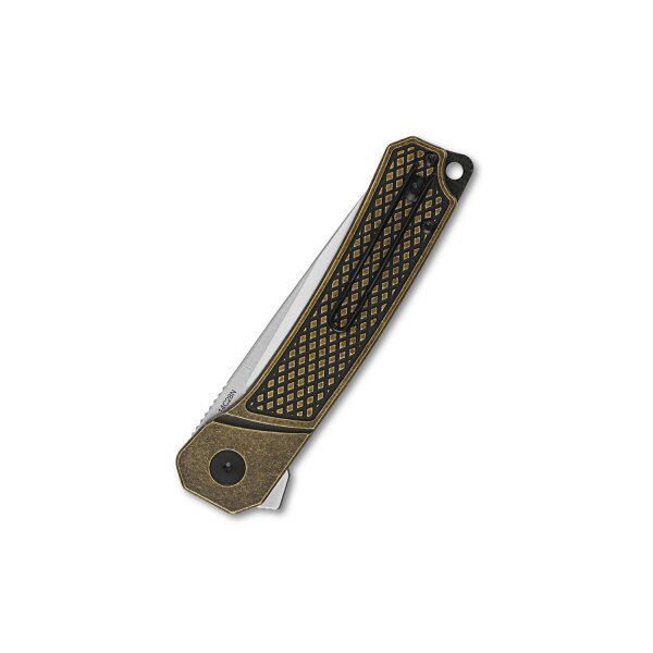 QSP Knife OSPREY QS139-D1 Messer Folder 14C28N Stahl Messinggriff