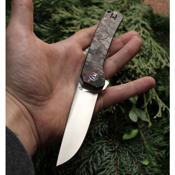 QSP Knife OSPREY QS139-F1 Messer Folder 14C28N Stahl Kohlefasergriff RED