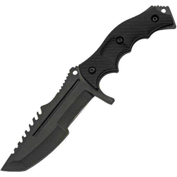 Rite Edge Messer BLACK TRACKER Fahrtenmesser Edelstahl ABS Griff Scheide