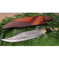 Rough Ryder Rider HEAVY DAMASCUS Bowie Messer...