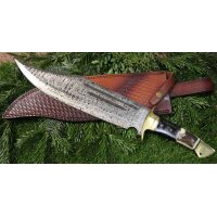 Rough Ryder Rider HEAVY DAMASCUS Bowie Messer...