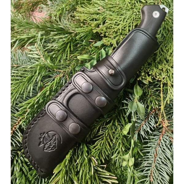 J&V K-9 NX-62  G10 Schwarz inkl. Lederscheide