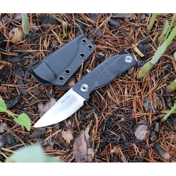 Real Steel CVX-80 Black Messer Fahrtenmesser N690 Stahl G10 Kydexscheide