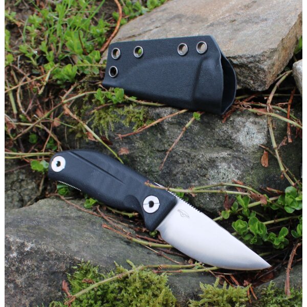 Real Steel CVX-80 Black Messer Fahrtenmesser N690 Stahl G10 Kydexscheide