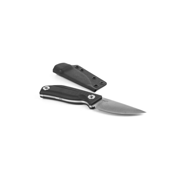 Real Steel CVX-80 Black Messer Fahrtenmesser N690 Stahl G10 Kydexscheide