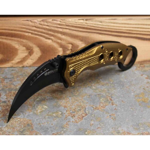 Böker Magnum BLACK SCORPION Messer Flipper 440A Stahl Taschenmesser Messer 01MB713